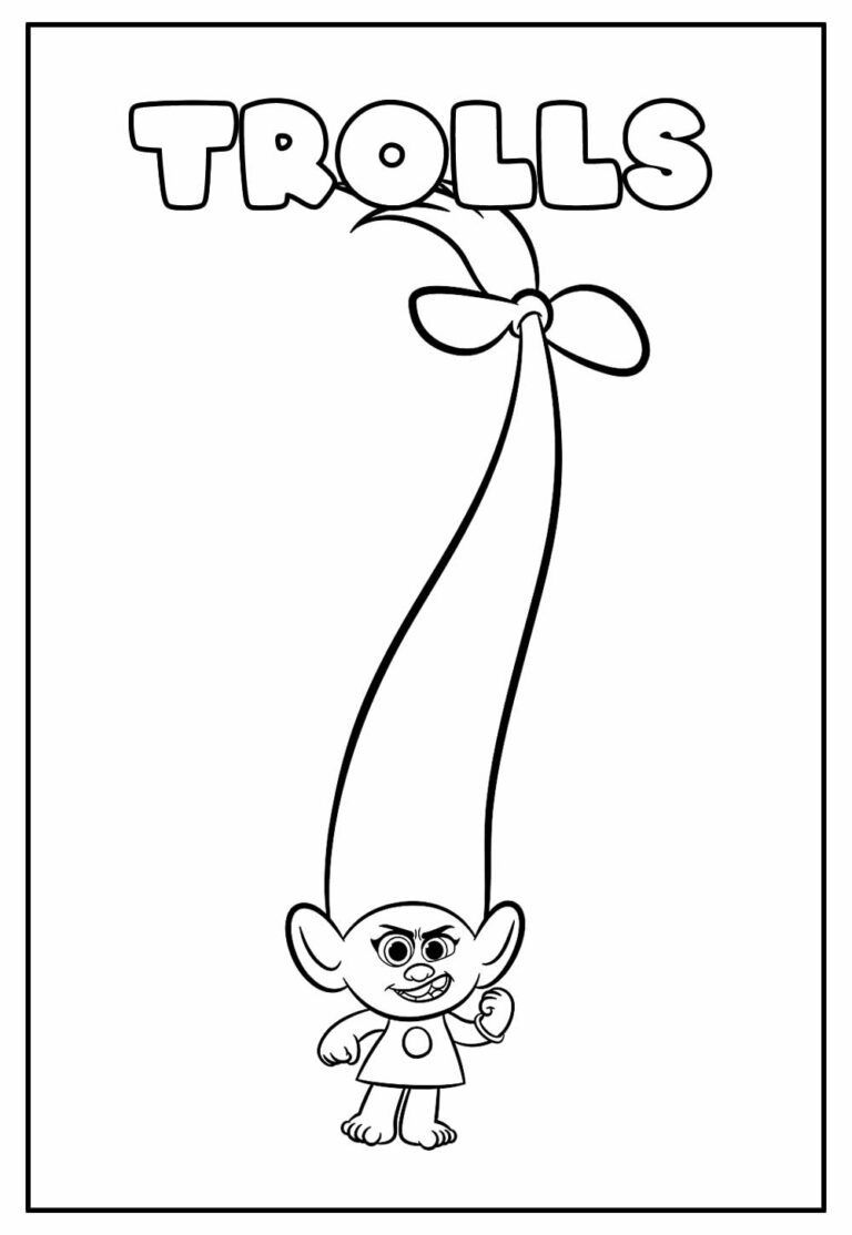 Desenhos dos Trolls para colorir - Bora Colorir