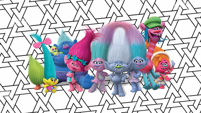 Desenhos dos Trolls para colorir - Bora Colorir