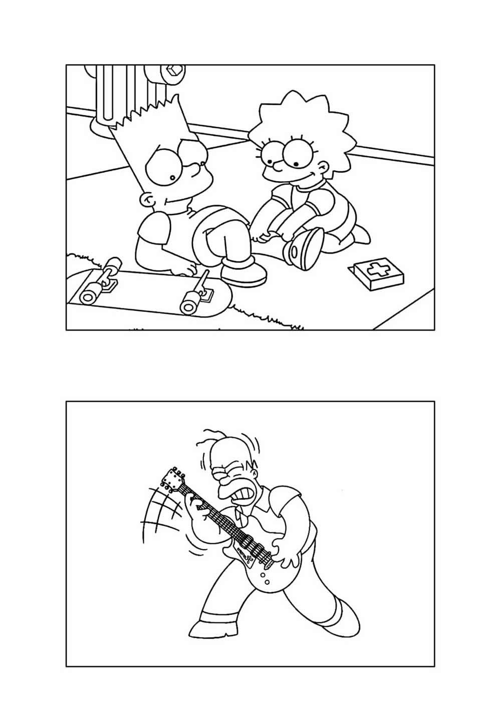 Desenho de Simpsons Colorir