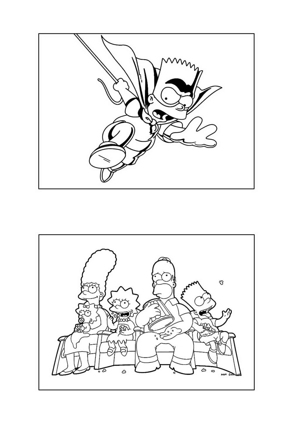 Desenho de Simpsons para Colorir