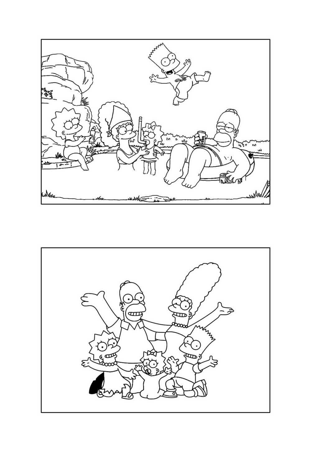 Desenho de Simpsons para pintar