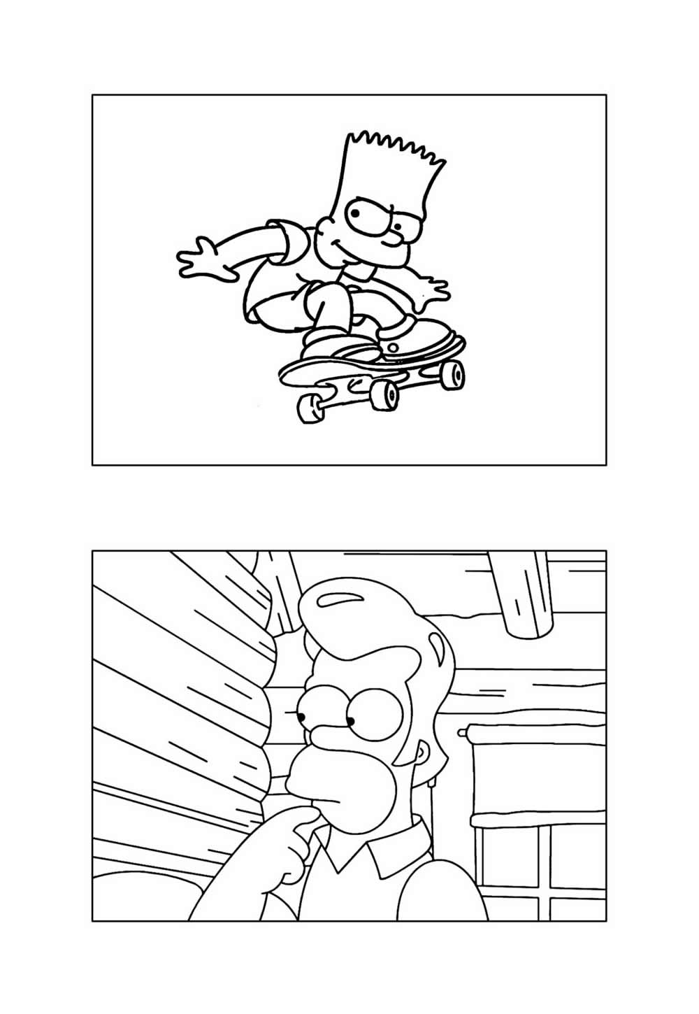 Simpsons para colorir