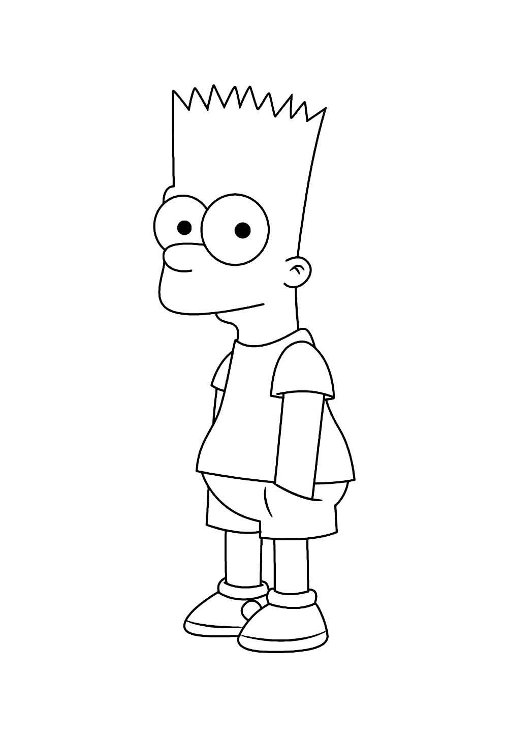Desenho do Bart Simpson para Colorir