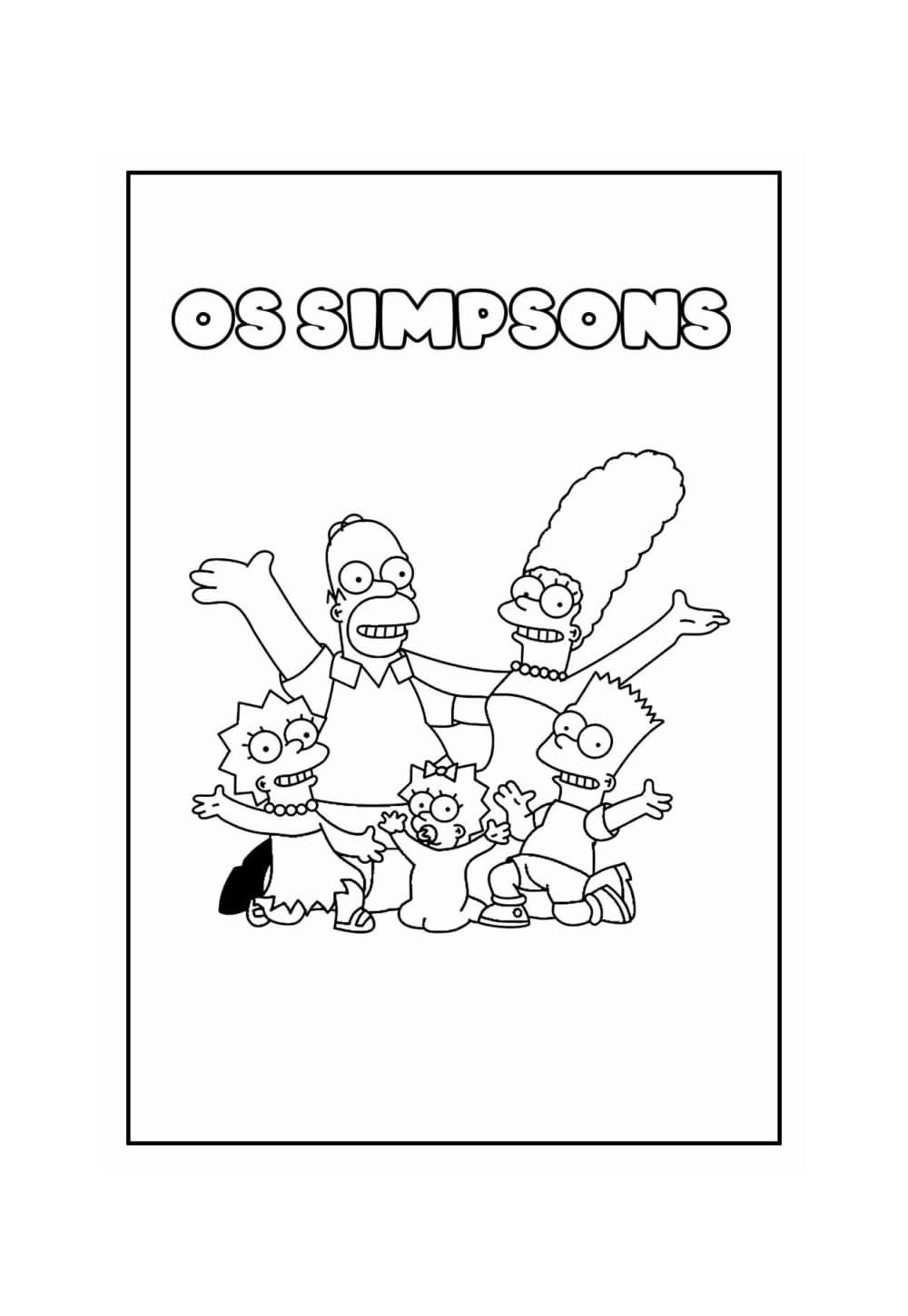 Desenho dos Simpsons para colorir