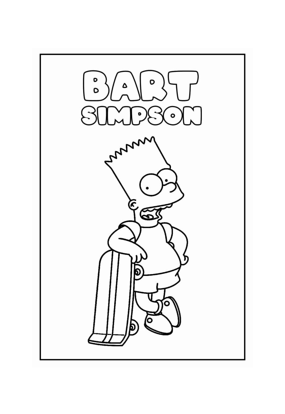 Desenho de Bart Simpson para colorir