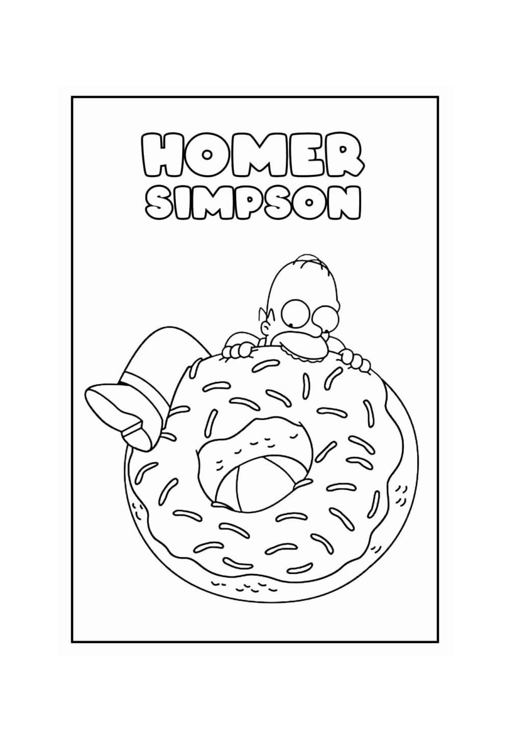 Desenho Homer Simpson Colorir