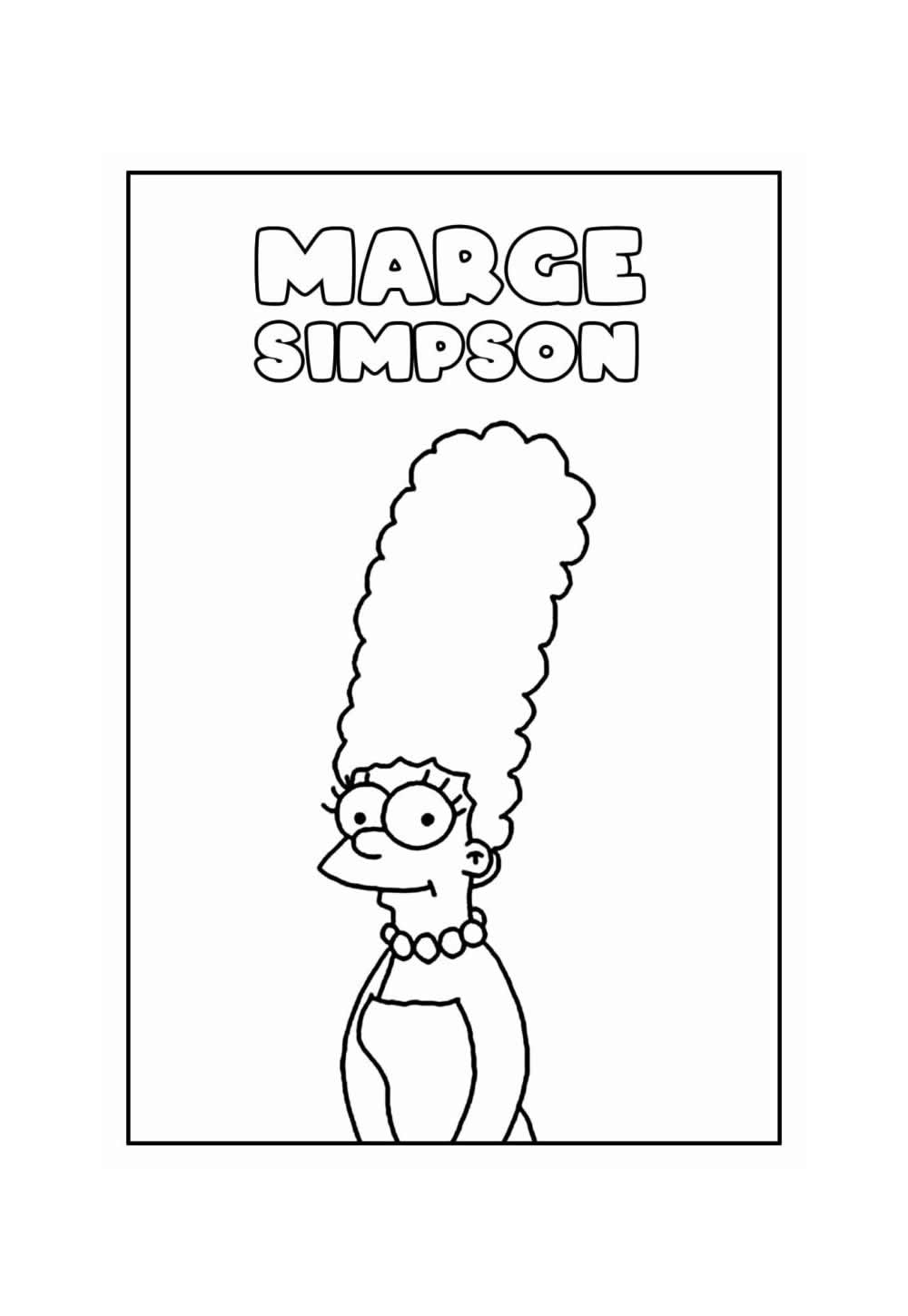 Desenho Marge Simpson Colorir