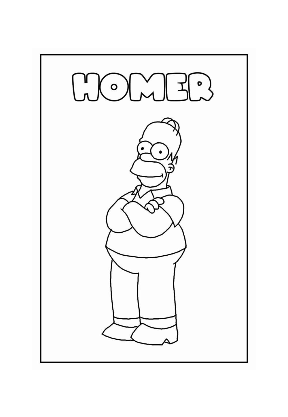 Desenho Homer Simpson Colorir