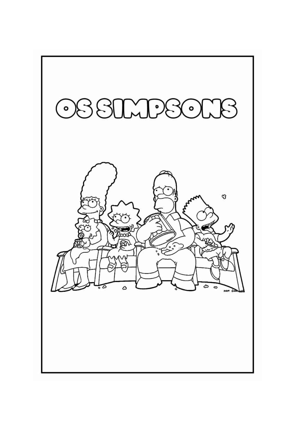 Desenho de Lisa Os Simpson para colorir