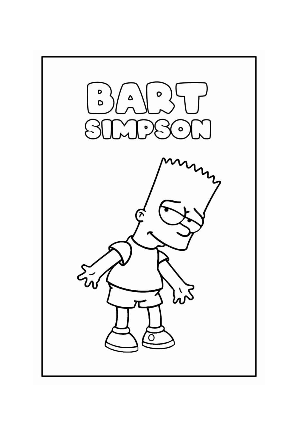 Desenho de Bart Simpson para colorir