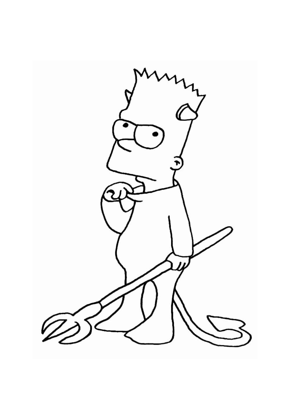 Desenho Bart Simpson Pintar
