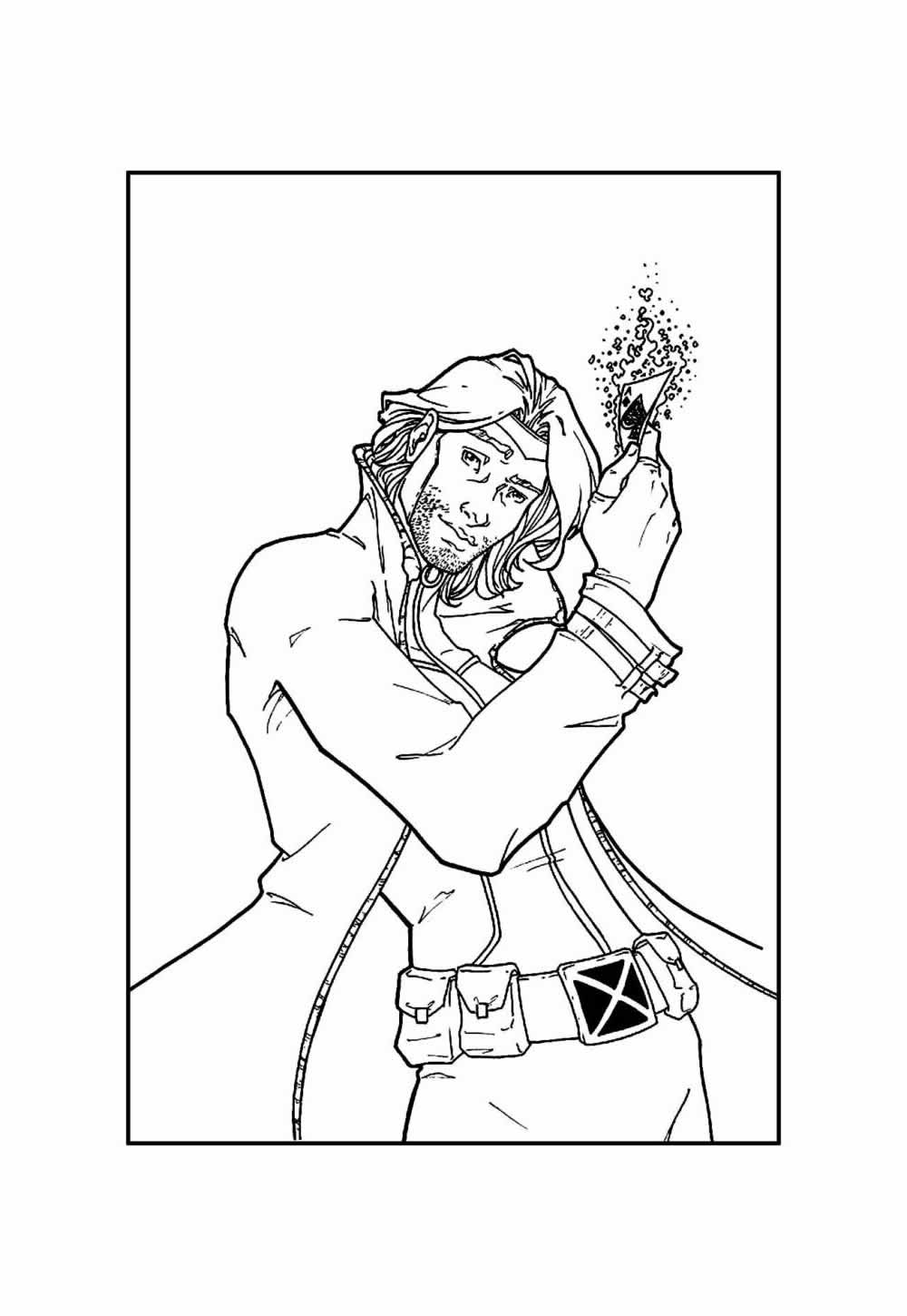 Desenho de Gambit para colorir