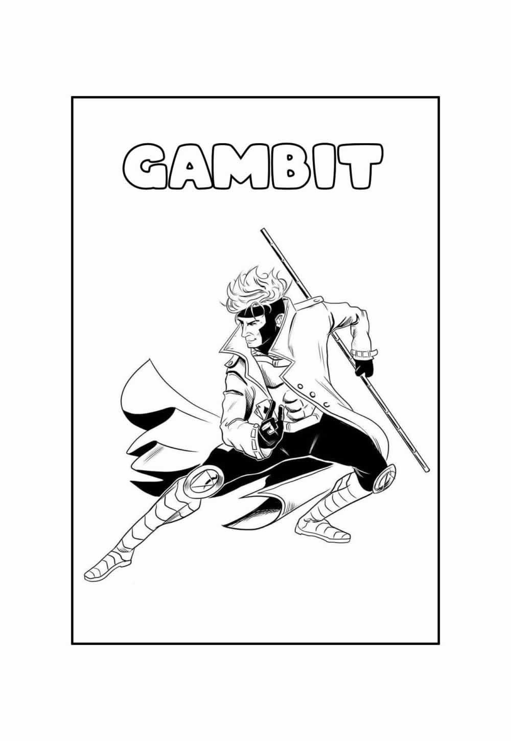 Desenho Educativo de Gambit
