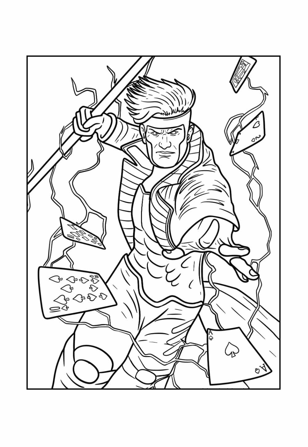 Desenho de Gambit para colorir