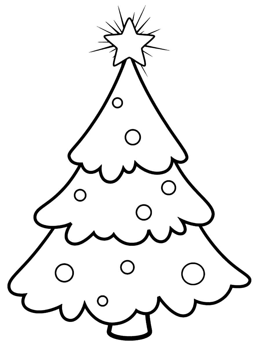 Desenhos de Árvore de Natal para colorir - Bora Colorir