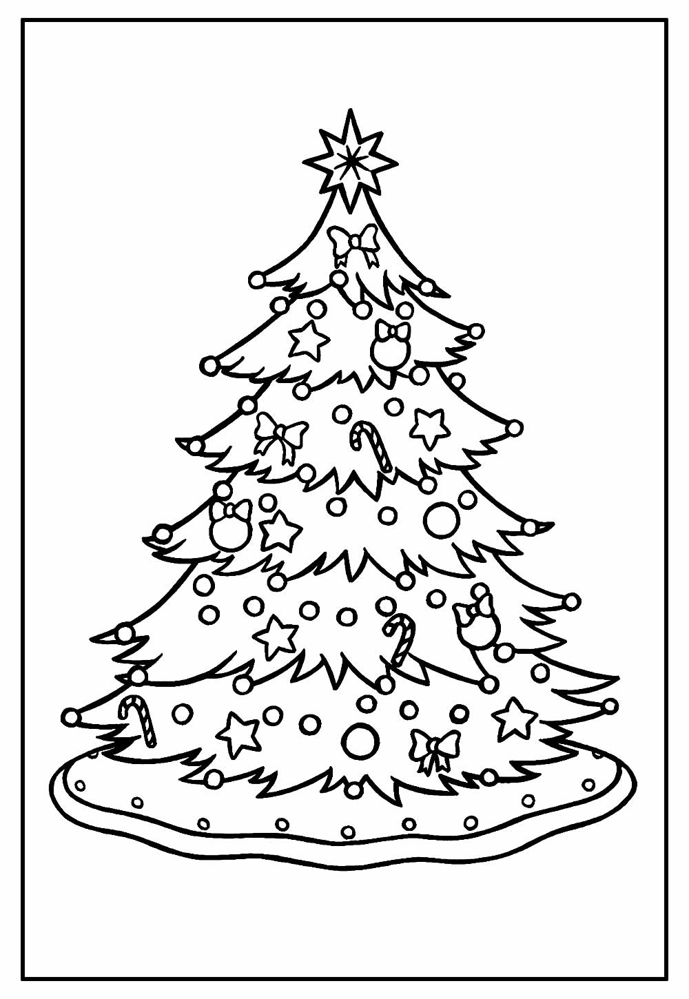 Desenhos de Árvore de Natal para colorir - Bora Colorir