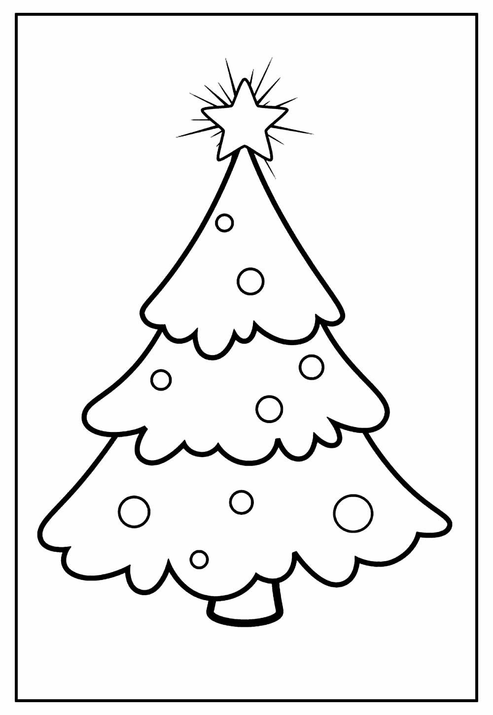 Desenhos de Árvore de Natal para colorir - Bora Colorir