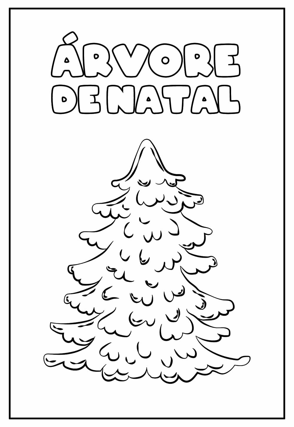 Desenhos de Árvore de Natal para colorir - Bora Colorir