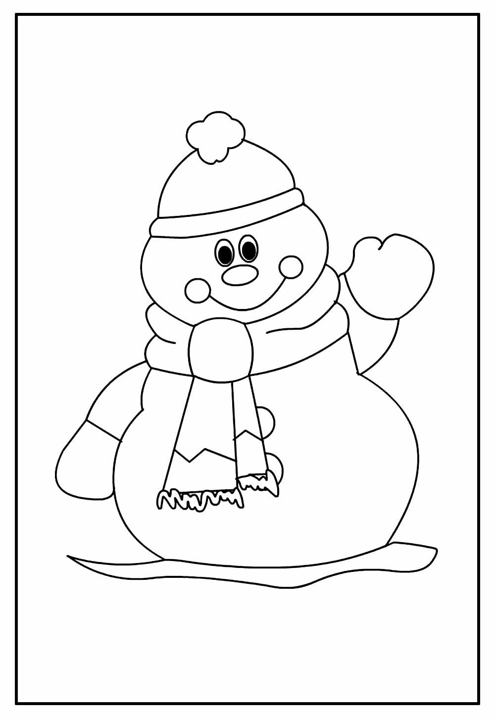Desenhos de Boneco de Neve para colorir - Bora Colorir