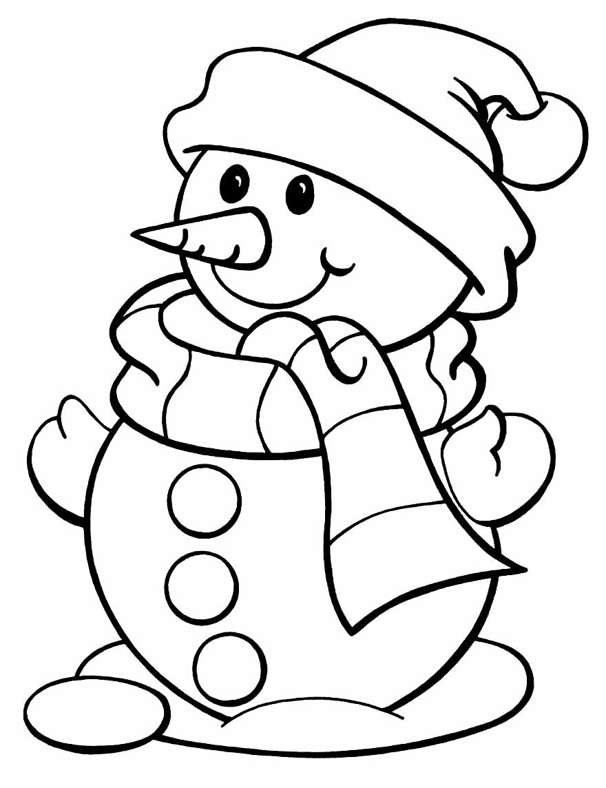 Desenhos de Boneco de Neve para colorir - Bora Colorir