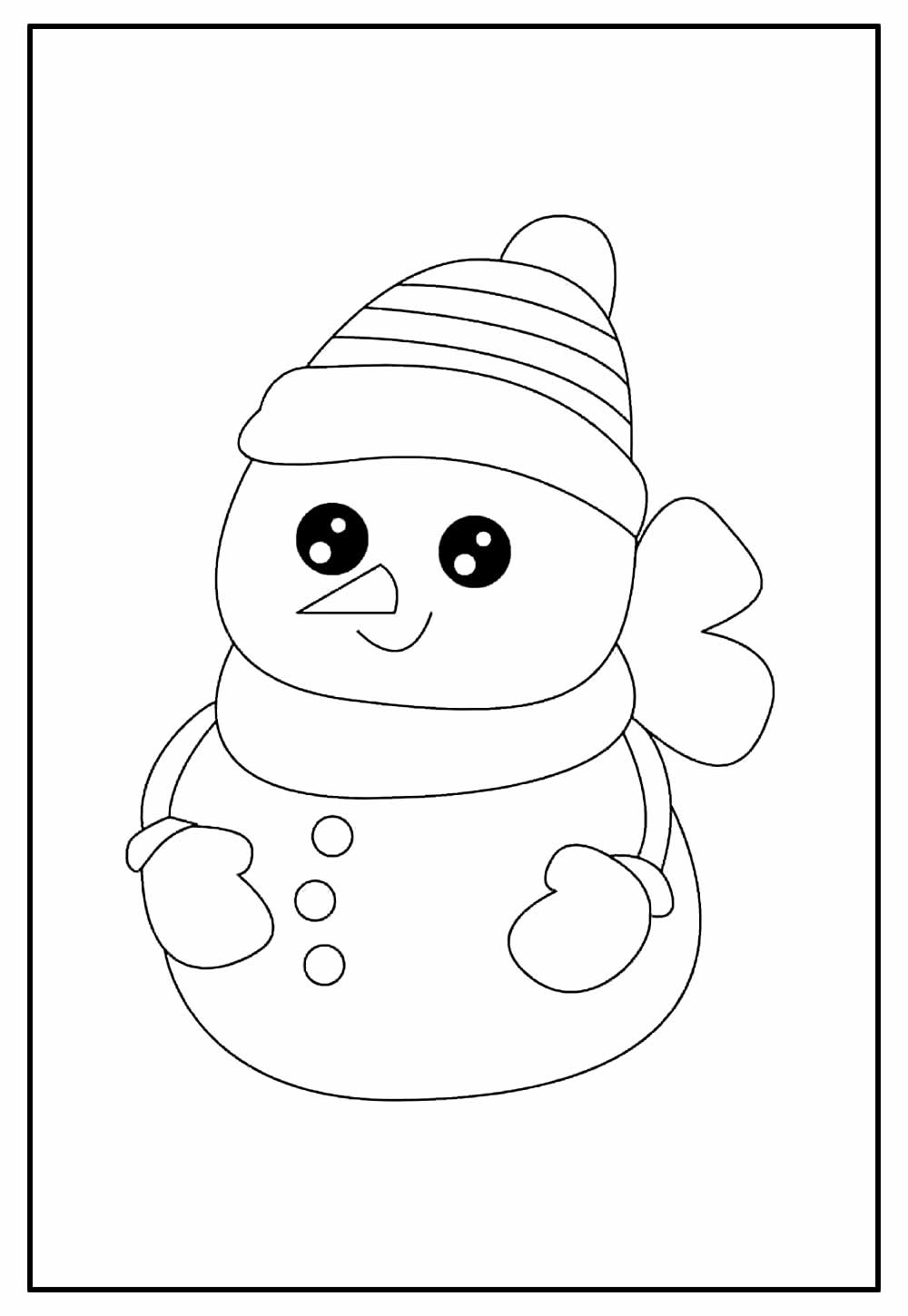 Desenhos de Boneco de Neve para colorir - Bora Colorir