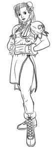 Desenhos de Chun Li para colorir - Bora Colorir