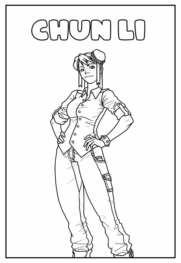 Desenhos de Chun Li para colorir - Bora Colorir