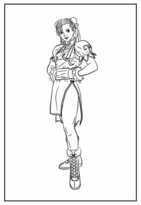 Desenhos de Chun Li para colorir - Bora Colorir
