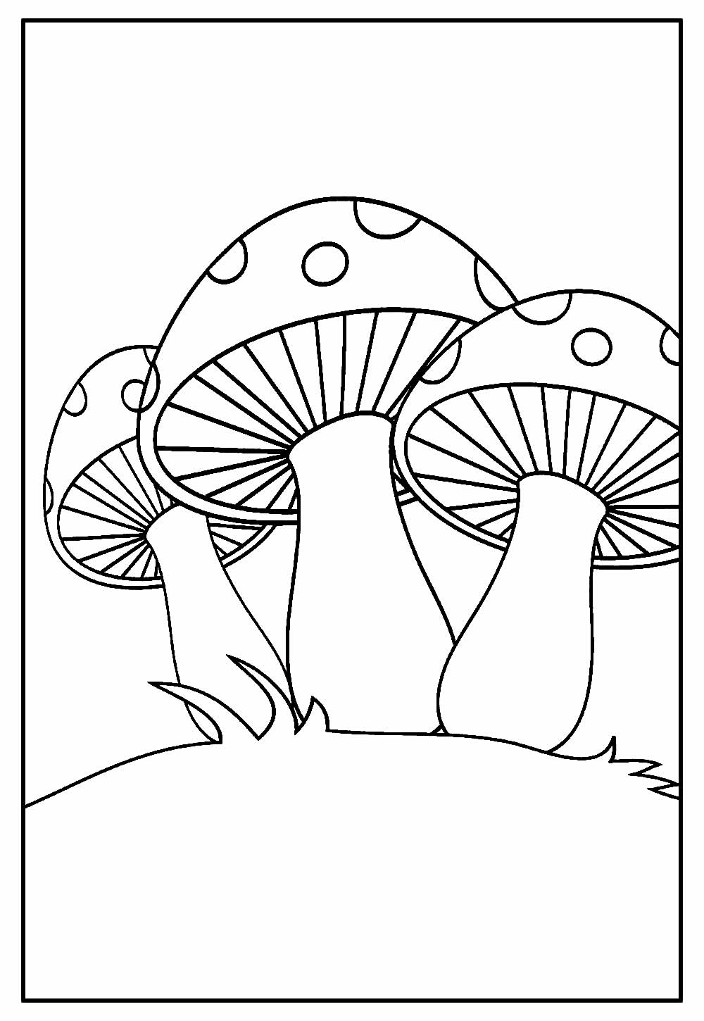Desenhos de Cogumelo para Colorir, Pintar e Imprimir 
