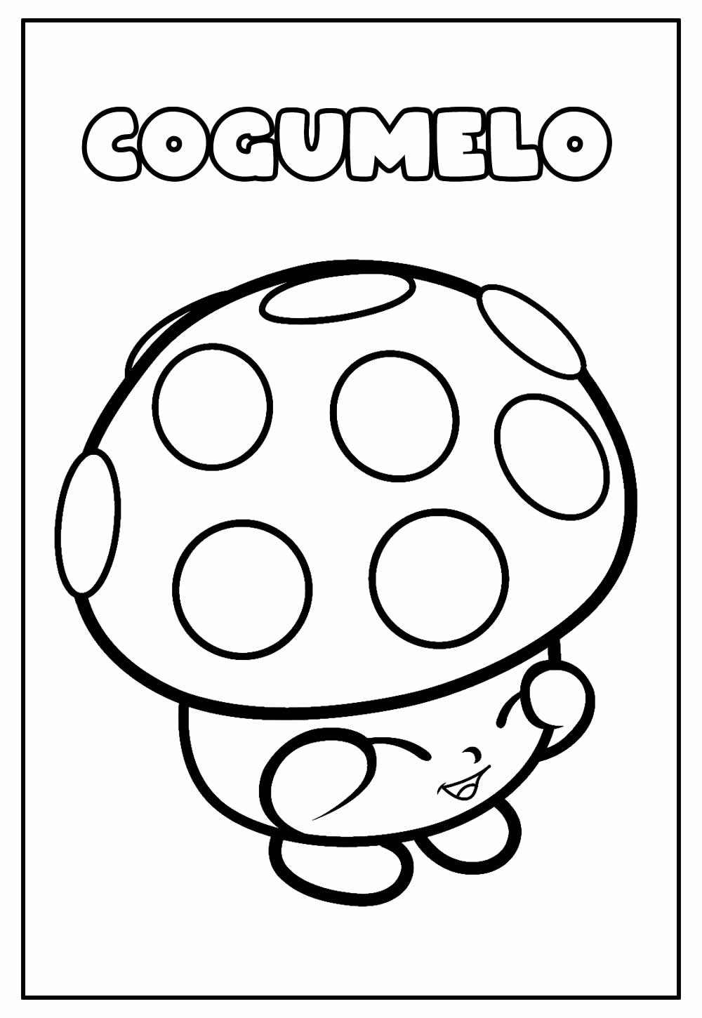 Desenho para colorir de Cogumelo - Imagem Educativa