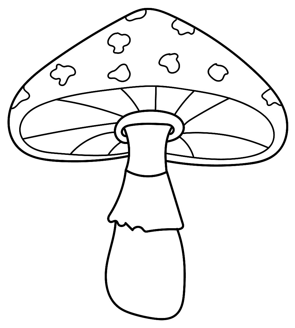 Desenho para pintar de Cogumelo