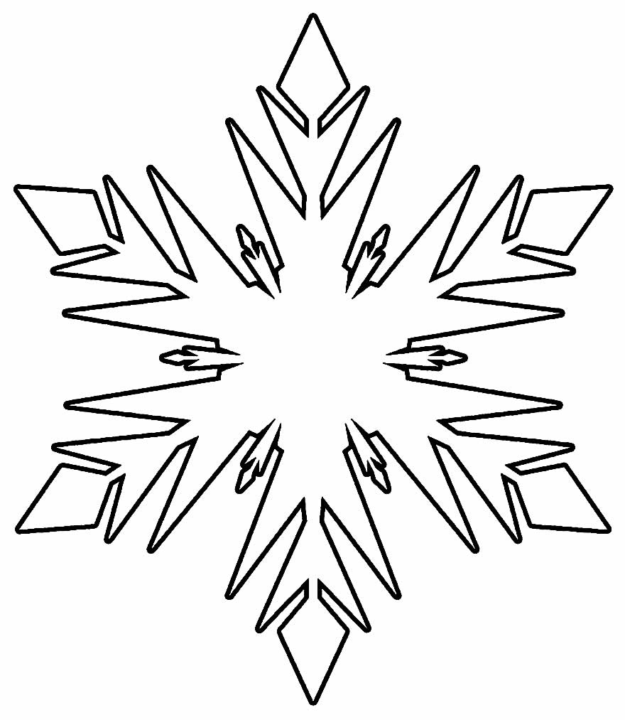 Desenho de Floco de Neve para colorir