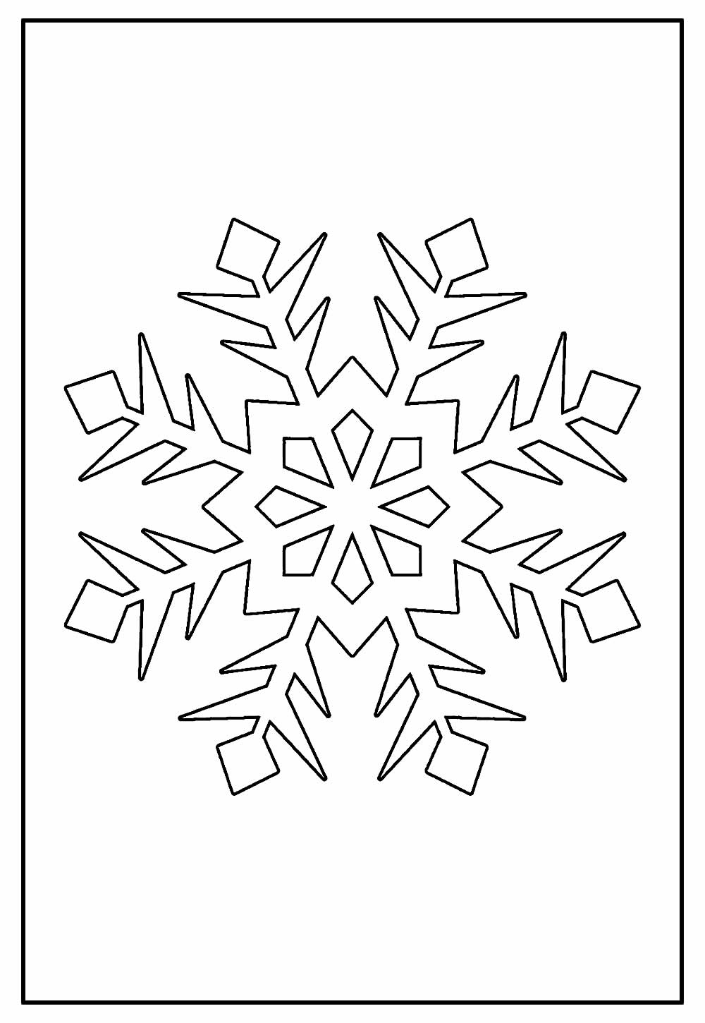 Desenho para pintar - Flocos de Neve