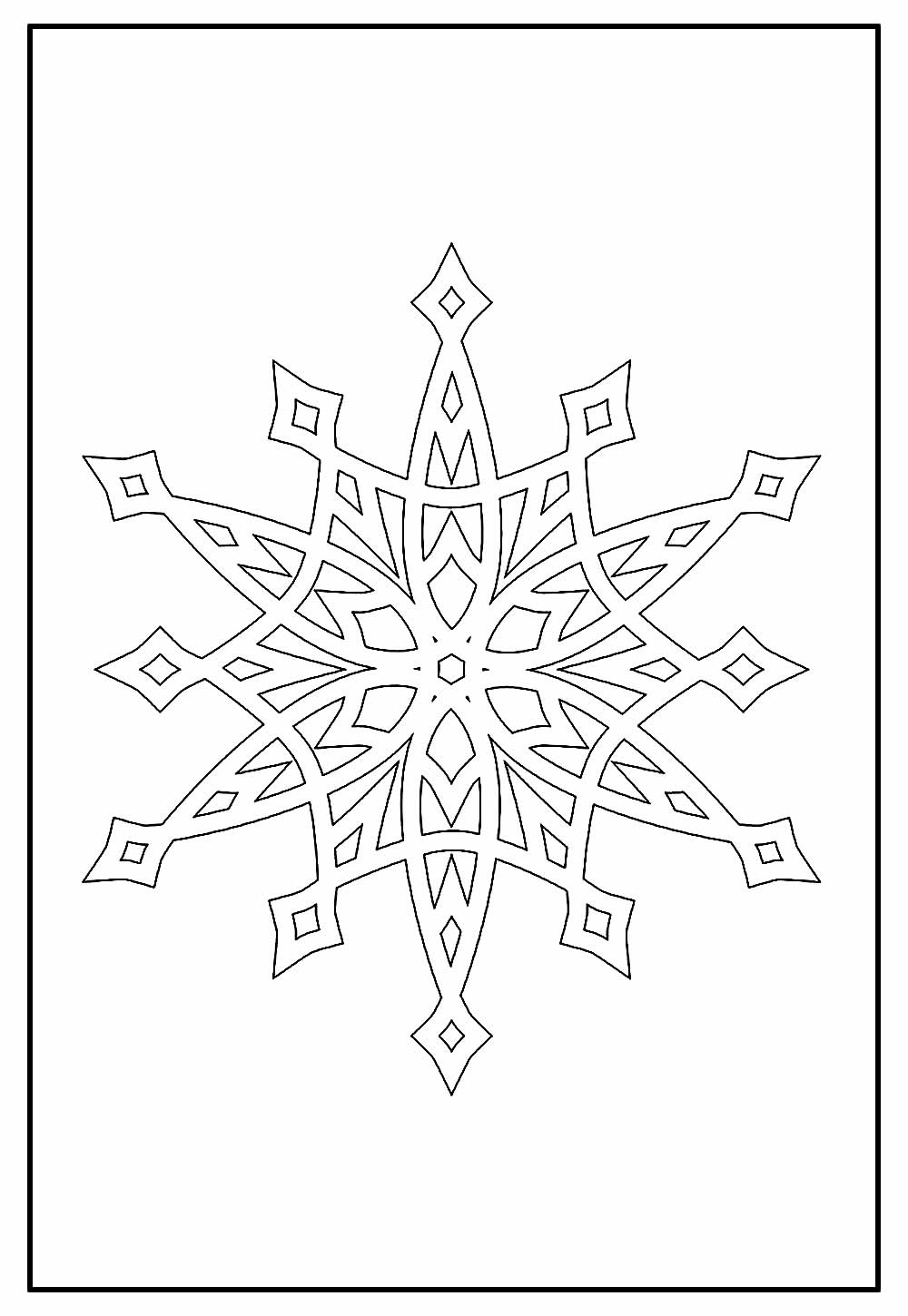 Floco de Neve para colorir - Desenho