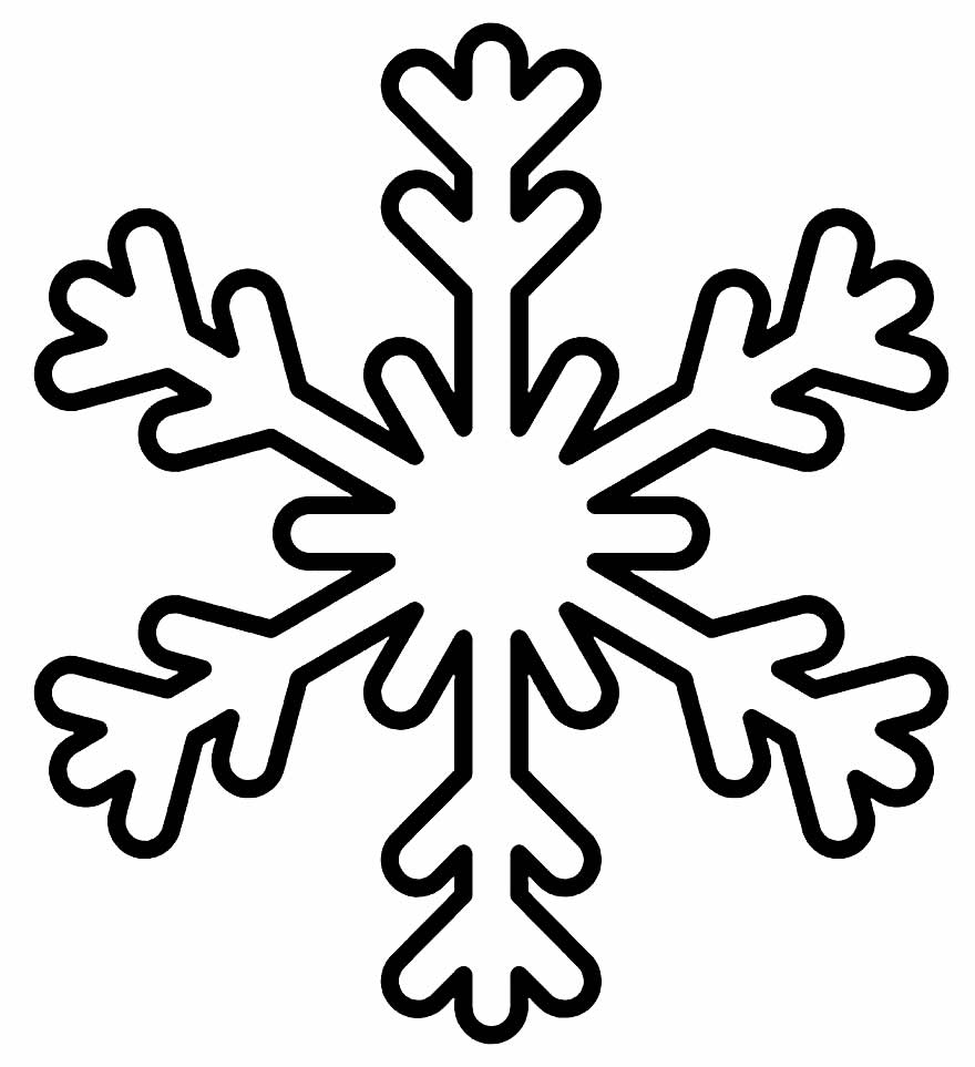 Desenho de Floco de Neve para colorir