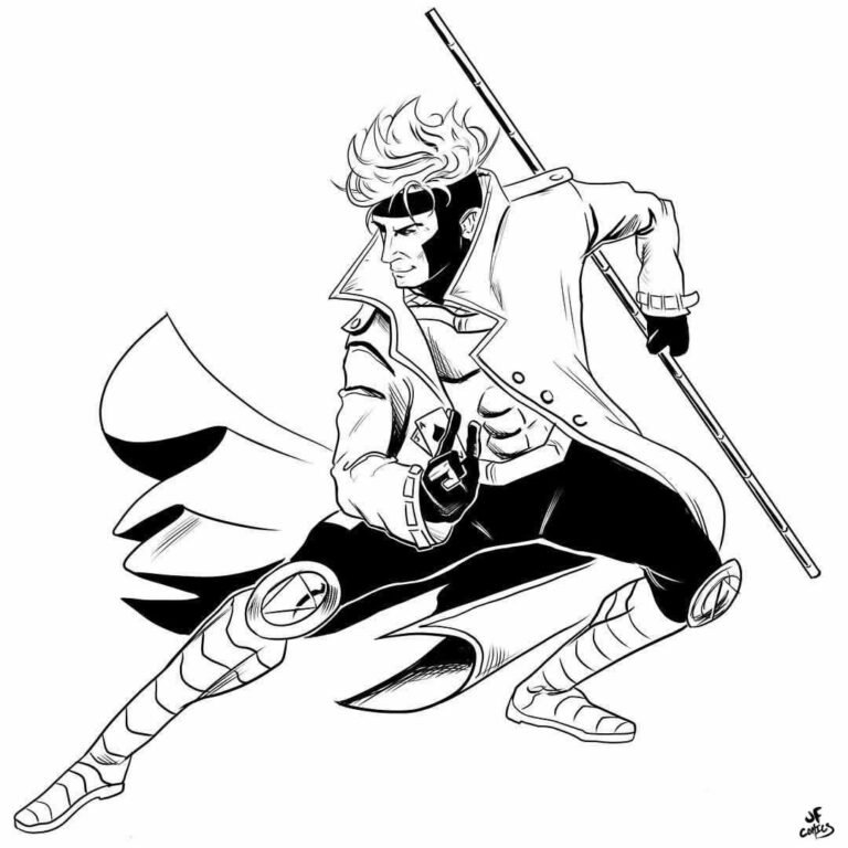 Gambit Coloring Desenhos do Gambit para colorir - Bora Colorir