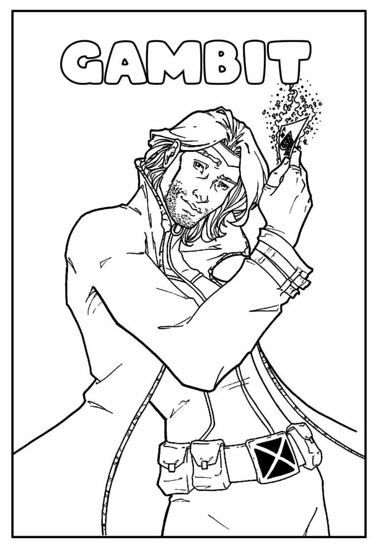 Gambit Coloring Desenhos do Gambit para colorir - Bora Colorir