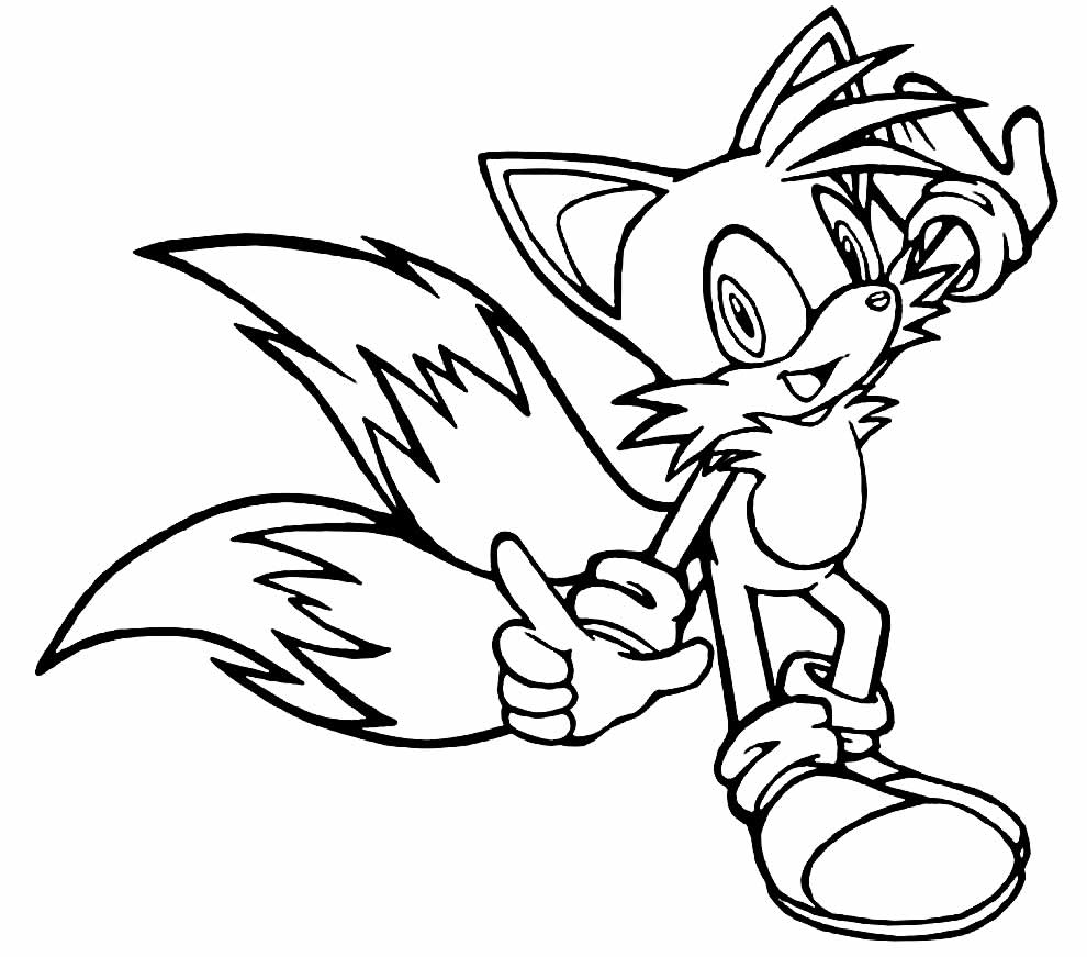 Sonic Tails para colorir