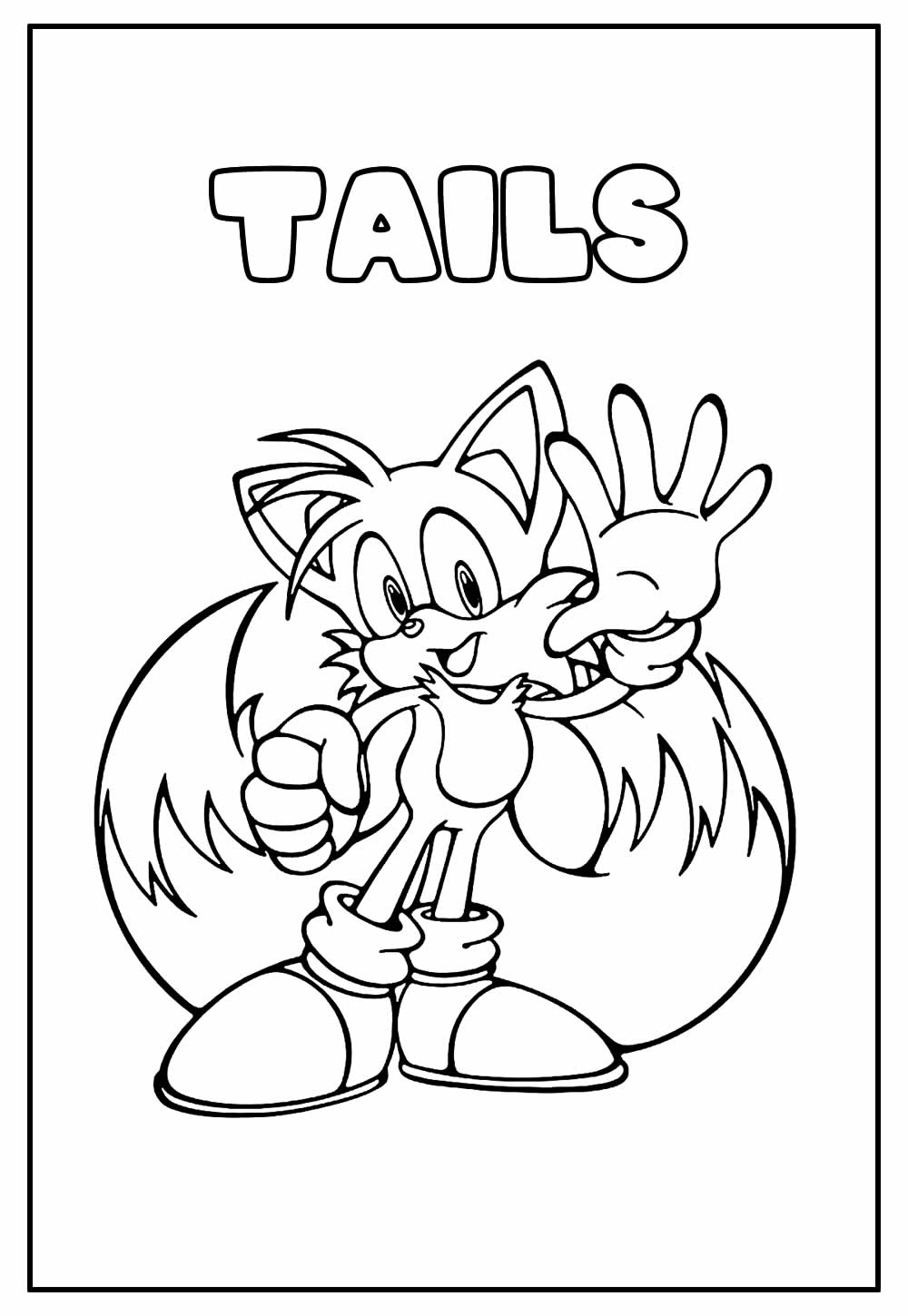 Desenho para colorir de Tails - Imagem Educativa