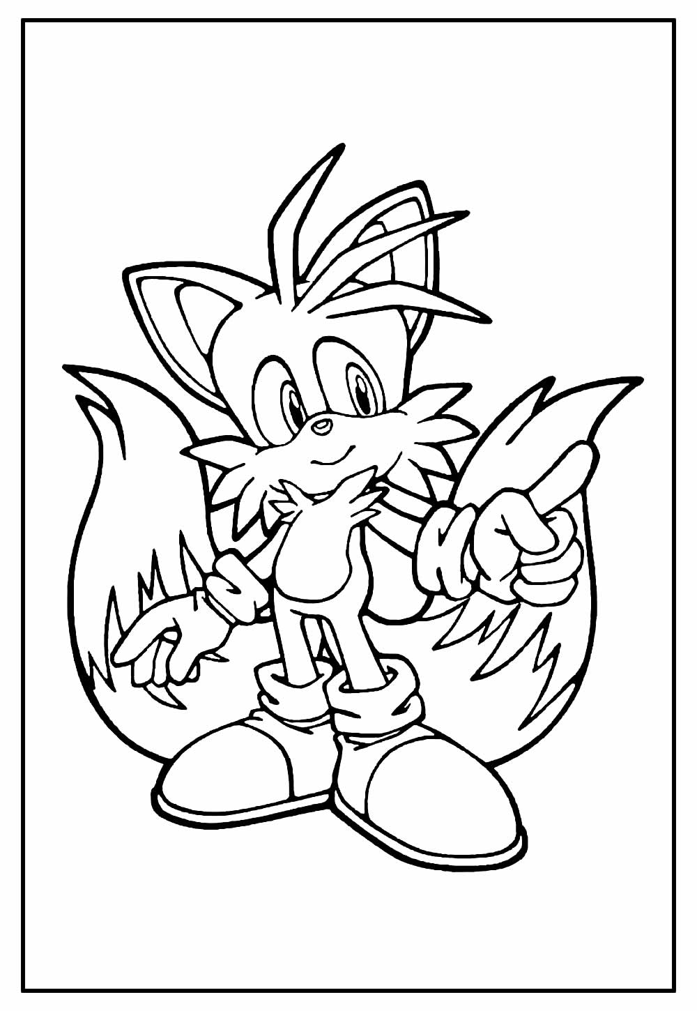 37+ Desenhos de Tails para Imprimir e Colorir/Pintar