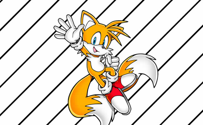 Super Sonic Tails desenho para colorir