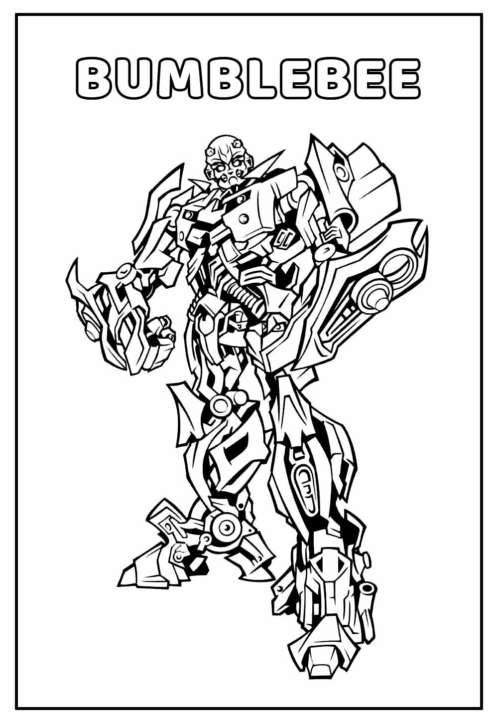 Desenho Educativo de Transformers para colorir