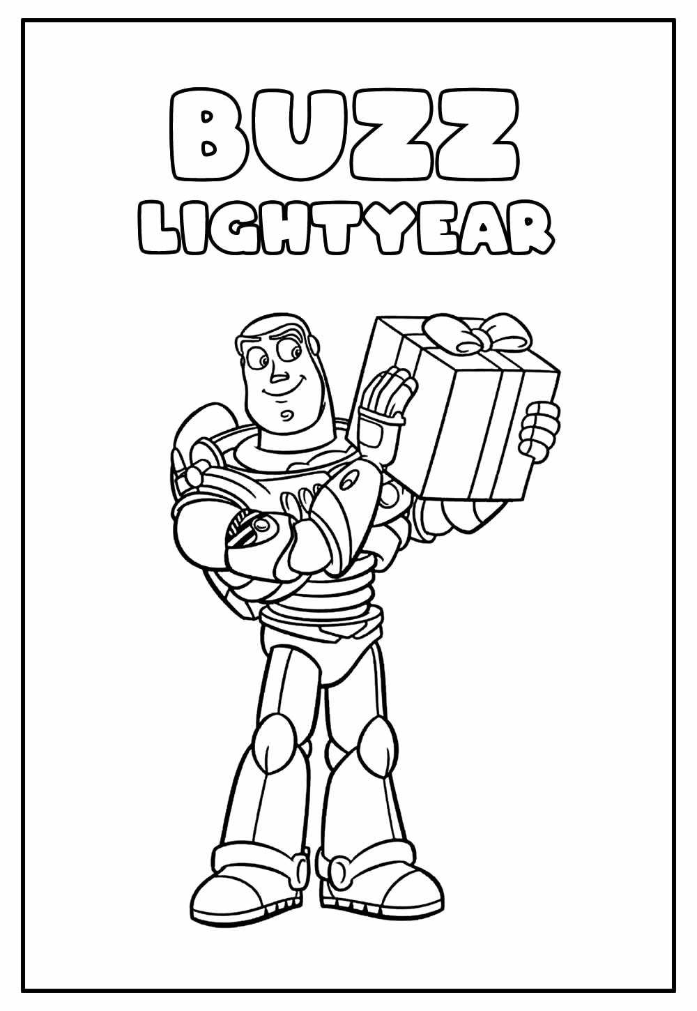 Desenho Educativo de Buzz Lightyear para colorir
