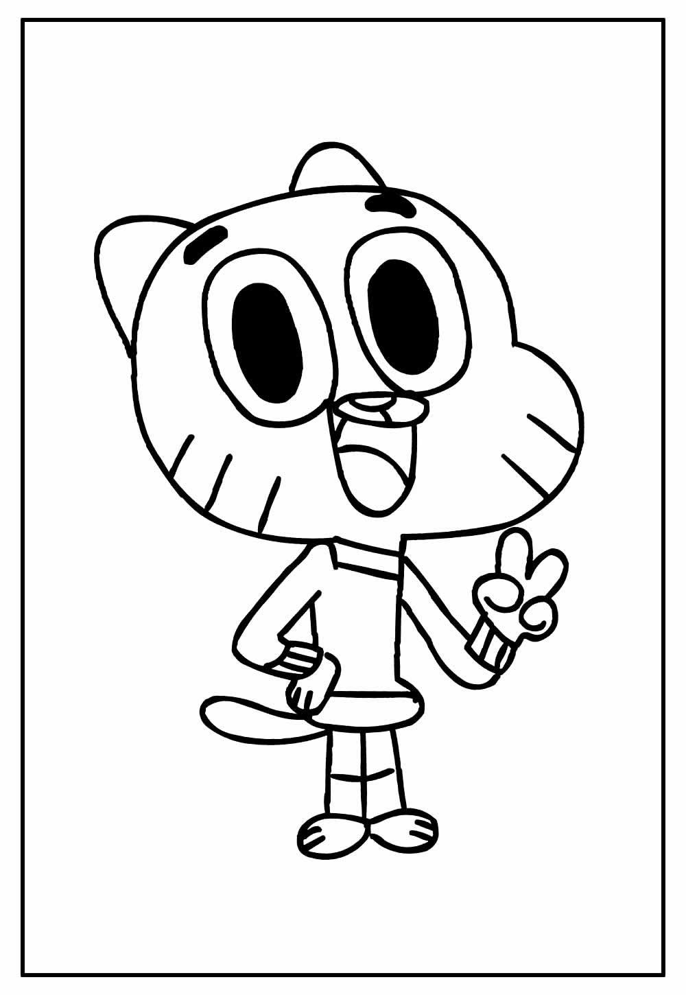 Desenhos Gumball para colorir 🏐 –