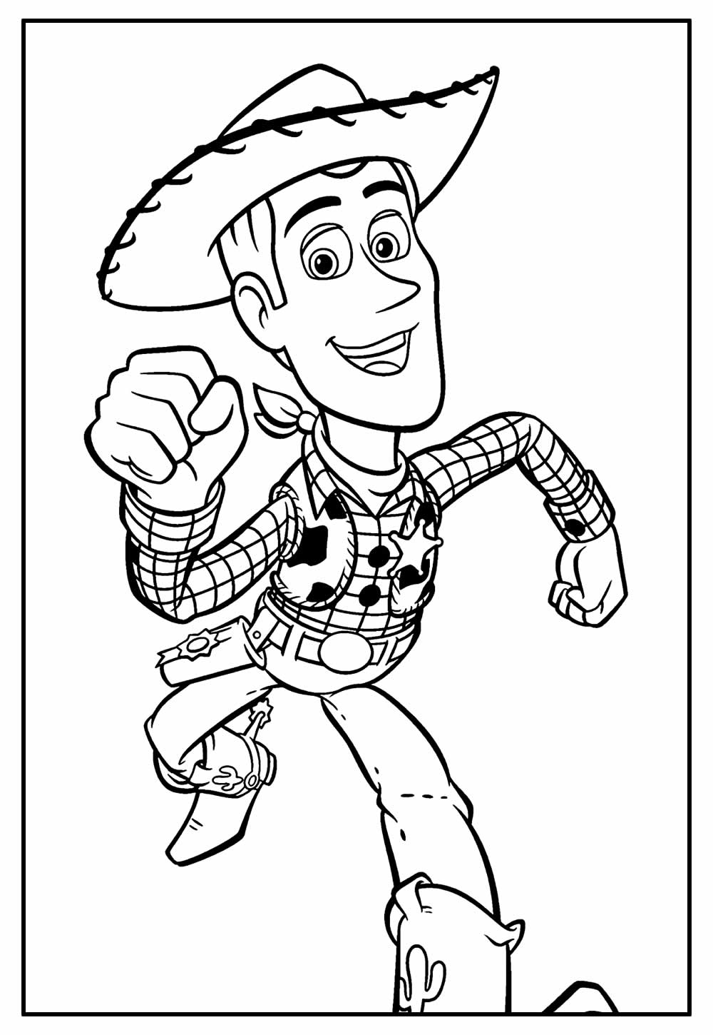 Desenho do Xerife Woody para colorir