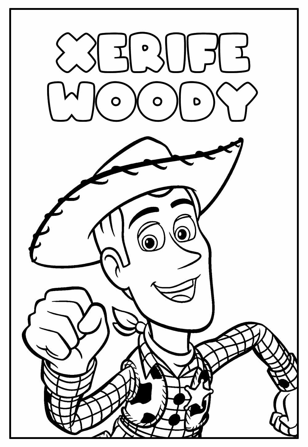 Desenho Educativo de Woody para colorir