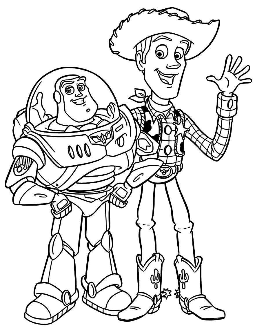 Desenho de Woody para colorir