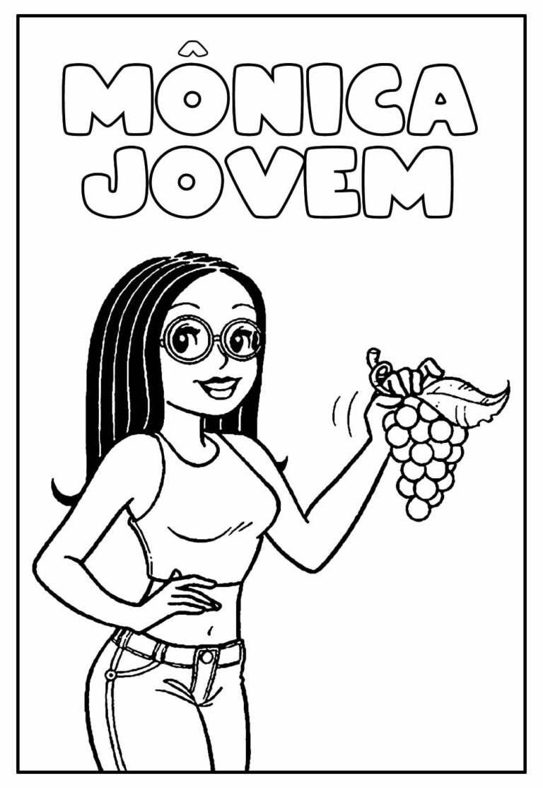 Desenhos da Mônica Jovem para colorir - Bora Colorir