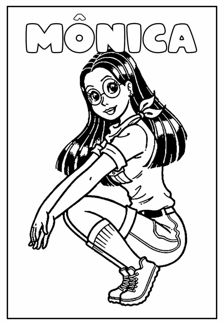 Desenhos da Mônica Jovem para colorir - Bora Colorir