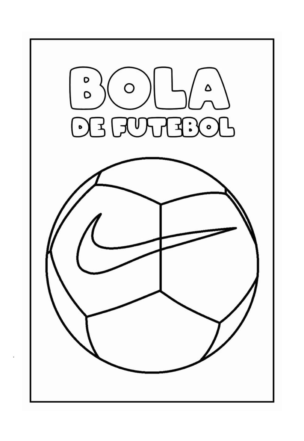 Desenho Educativo de Bola de Futebol - Nike